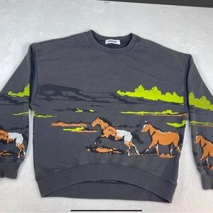Free People Daydreamer Running Horses sweatshirt